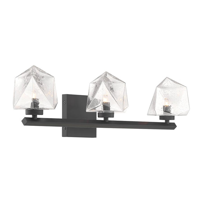 Savoy House Castello 3 Lt Bath Sconce, Clear, Matte Black