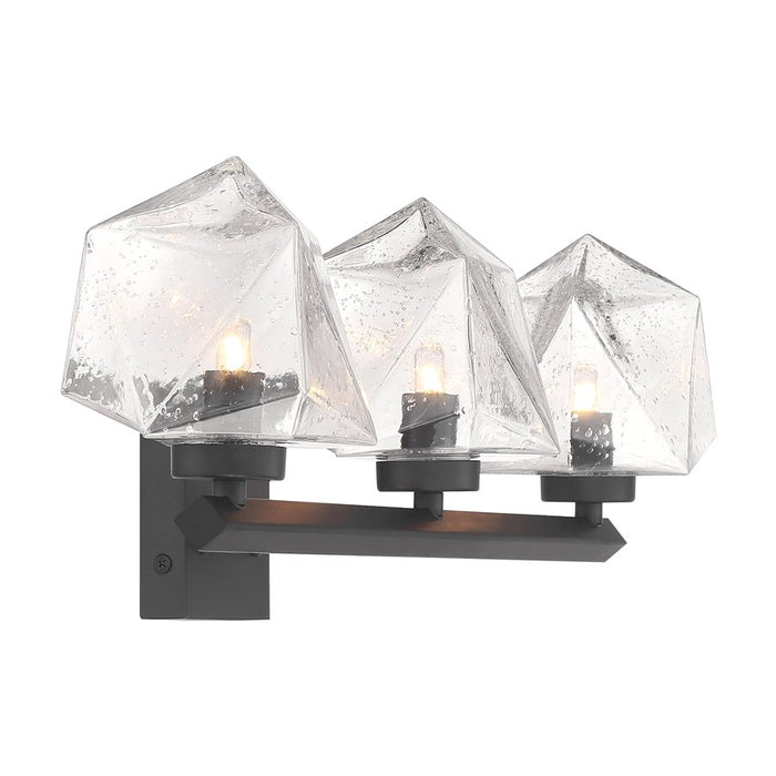 Savoy House Castello 3 Lt Bath Sconce, Clear, Matte Black