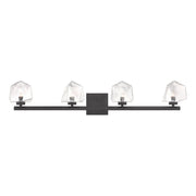 Savoy House Castello 4 Lt Bath Sconce, Clear, Matte Black - 8-1239-4-BK