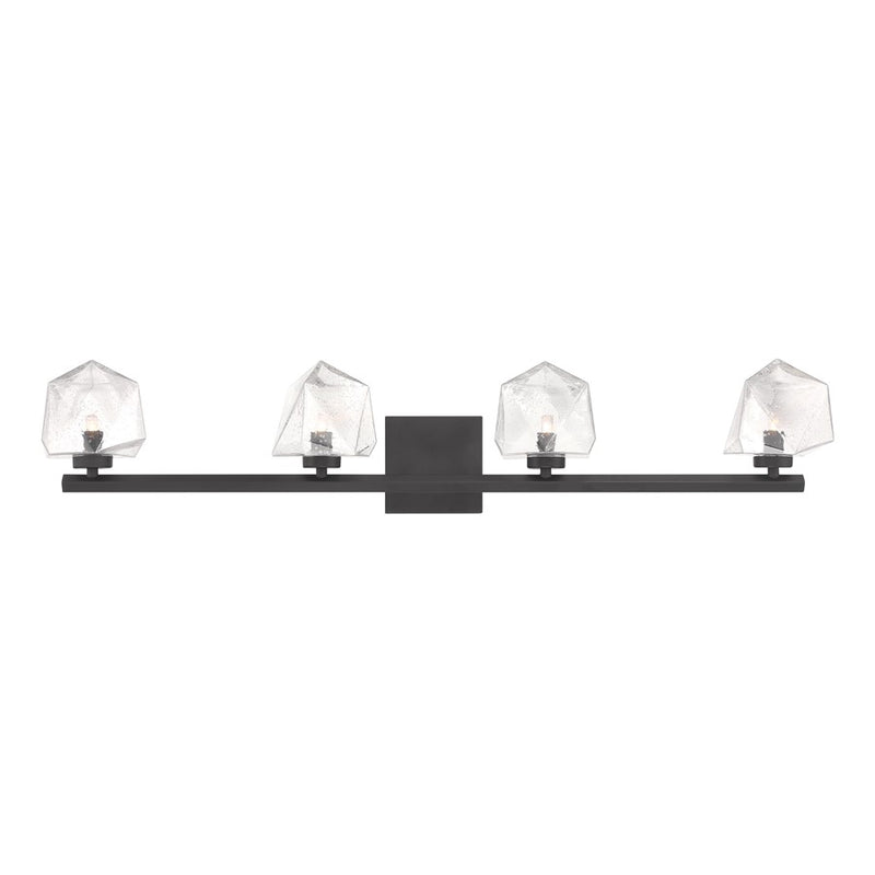 Savoy House Castello 4 Lt Bath Sconce, Clear, Matte Black