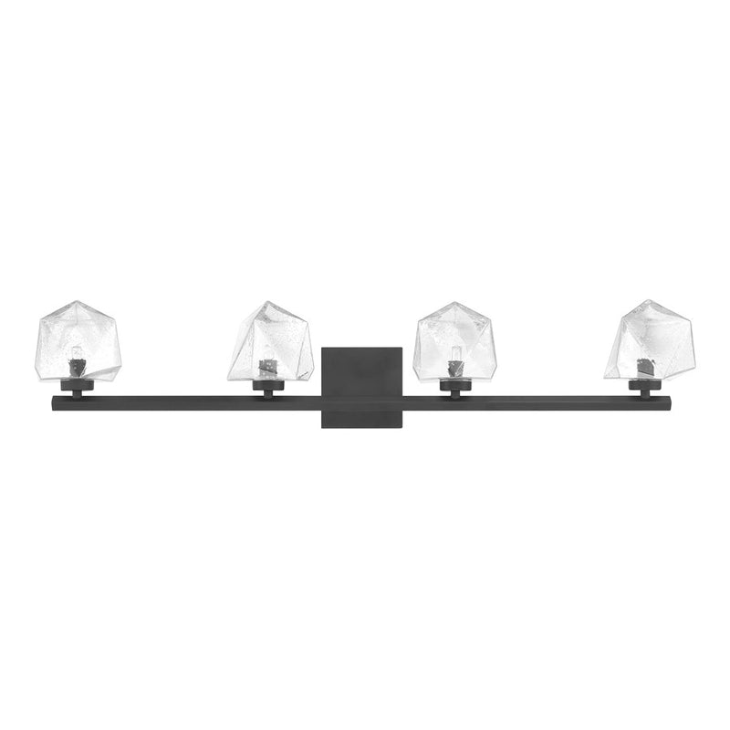 Savoy House Castello 4 Lt Bath Sconce, Clear, Matte Black