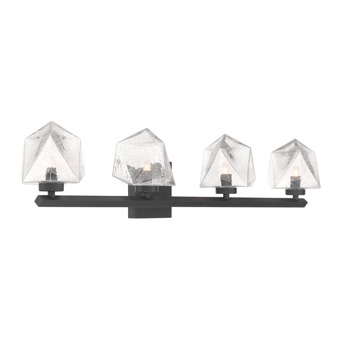 Savoy House Castello 4 Lt Bath Sconce, Clear, Matte Black
