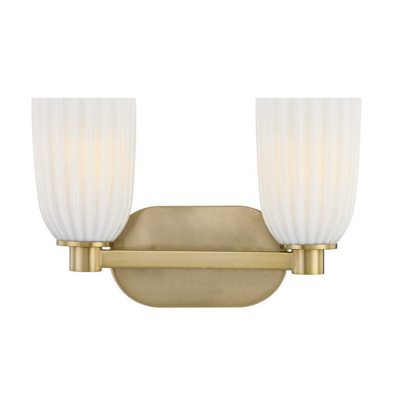 Savoy House Essentials Baldwin 2 Lt Bath Sconce, Noble Brass