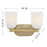 Savoy House Essentials Baldwin 2 Lt Bath Sconce, Noble Brass