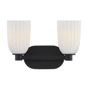 Savoy House Essentials Baldwin 2 Lt Bath Sconce, Matte Black - 8-1245-2-BK