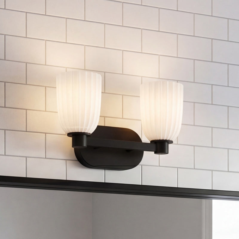 Savoy House Essentials Baldwin 2 Lt Bath Sconce, Matte Black