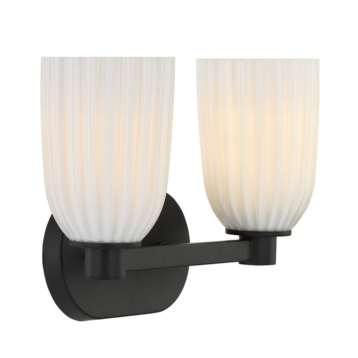 Savoy House Essentials Baldwin 2 Lt Bath Sconce, Matte Black