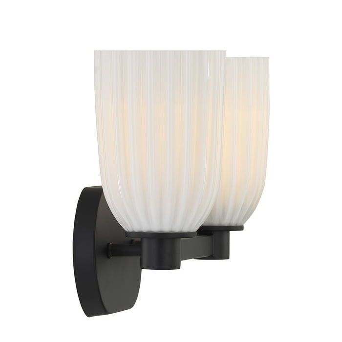 Savoy House Essentials Baldwin 2 Lt Bath Sconce, Matte Black