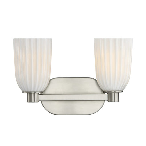 Savoy House Essentials Baldwin 2 Lt Bath Sconce, Satin Nickel - 8-1245-2-SN