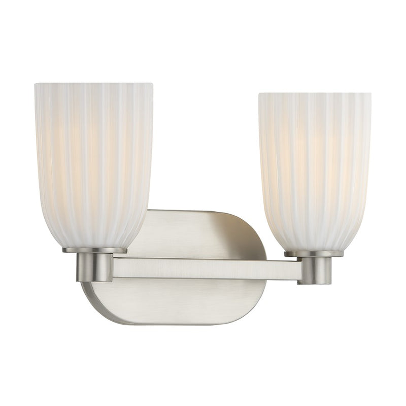 Savoy House Essentials Baldwin 2 Lt Bath Sconce, Satin Nickel