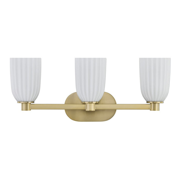 Savoy House Essentials Baldwin 3 Lt Bath Sconce, Noble Brass