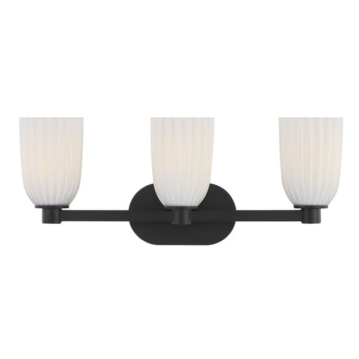 Savoy House Essentials Baldwin 3 Lt Bath Sconce, Matte Black - 8-1245-3-BK