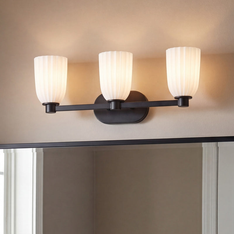 Savoy House Essentials Baldwin 3 Lt Bath Sconce, Matte Black