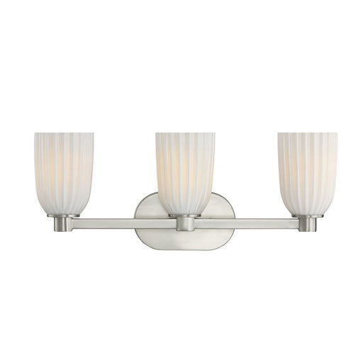 Savoy House Essentials Baldwin 3 Lt Bath Sconce, Satin Nickel - 8-1245-3-SN