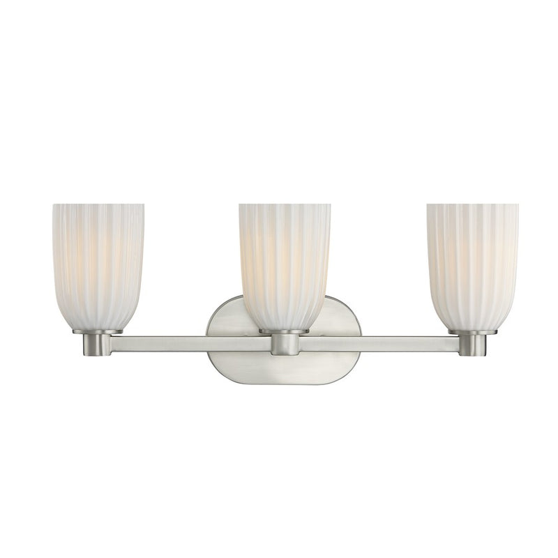 Savoy House Essentials Baldwin 3 Lt Bath Sconce, Satin Nickel