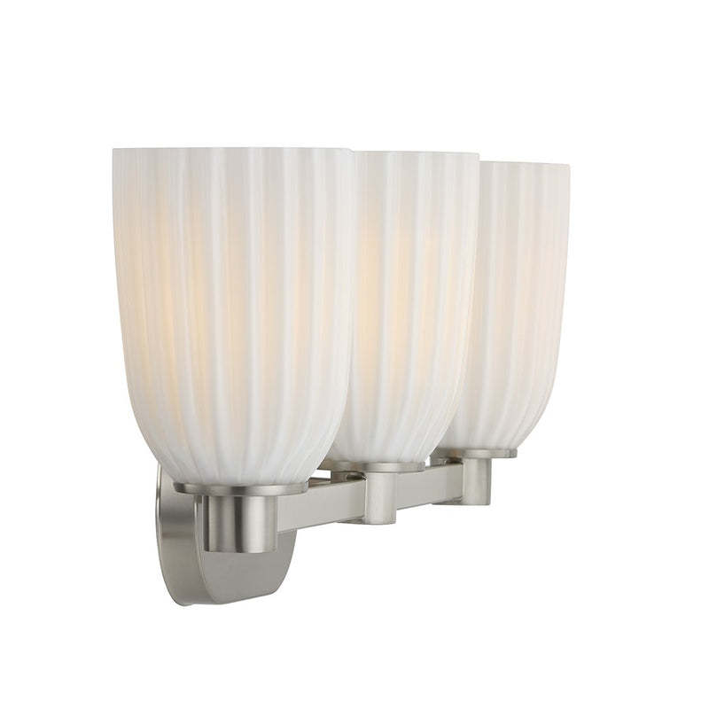 Savoy House Essentials Baldwin 3 Lt Bath Sconce, Satin Nickel