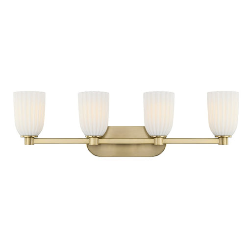 Savoy House Essentials Baldwin 4 Lt Bath Sconce, Noble Brass - 8-1245-4-127