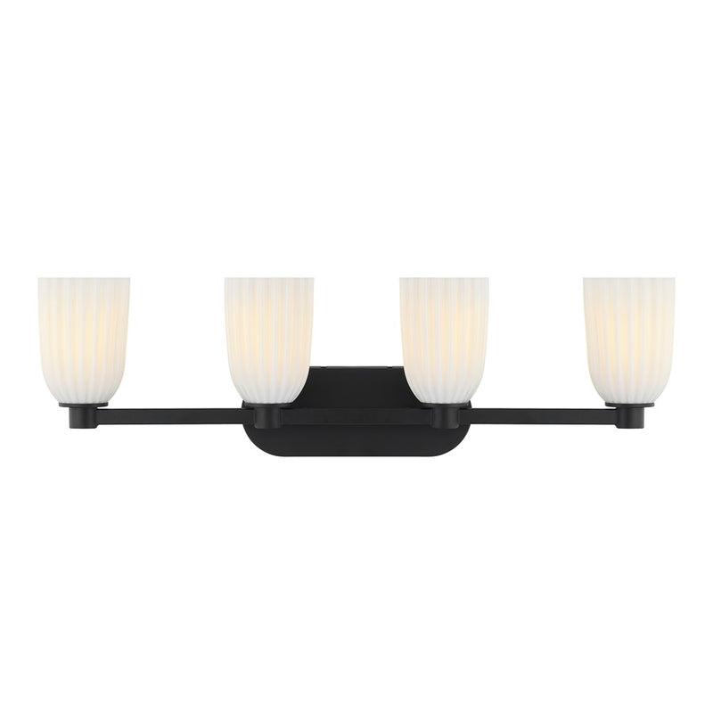 Savoy House Essentials Baldwin 4 Lt Bath Sconce, Matte Black