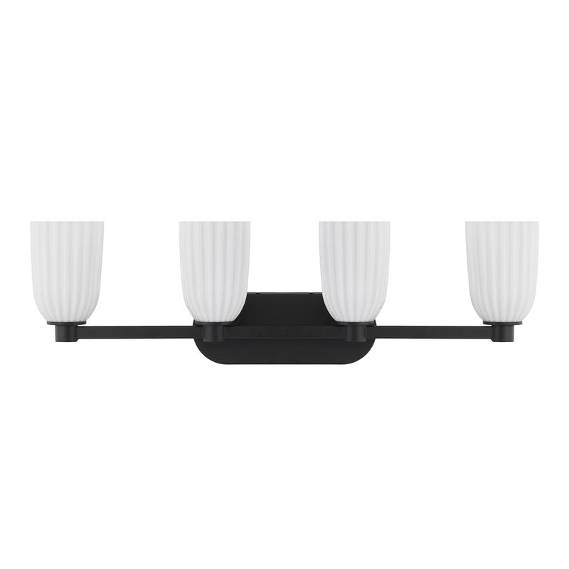 Savoy House Essentials Baldwin 4 Lt Bath Sconce, Matte Black