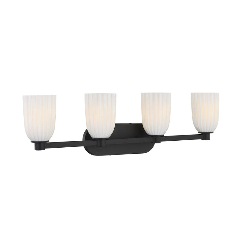Savoy House Essentials Baldwin 4 Lt Bath Sconce, Matte Black