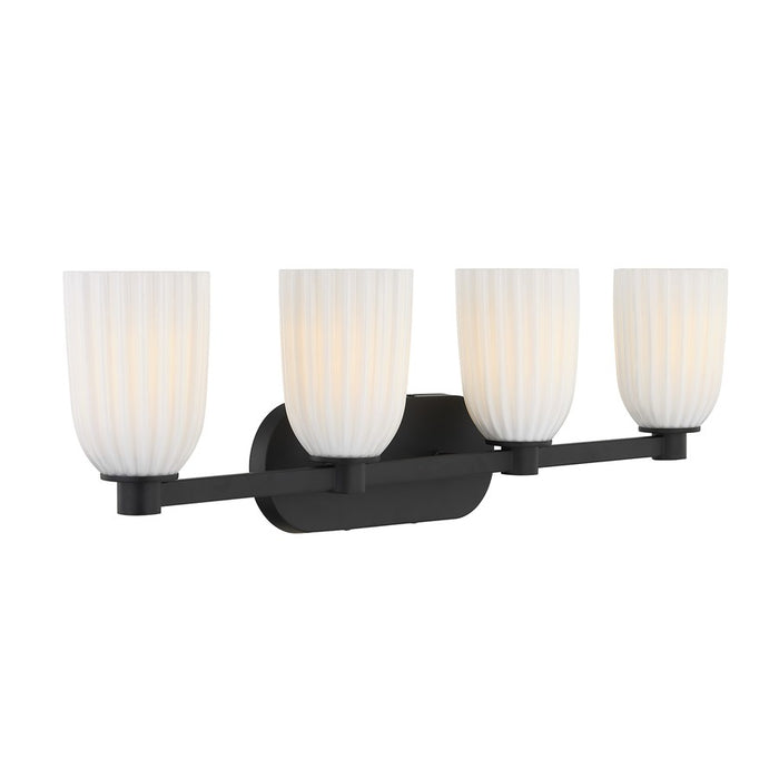 Savoy House Essentials Baldwin 4 Lt Bath Sconce, Matte Black