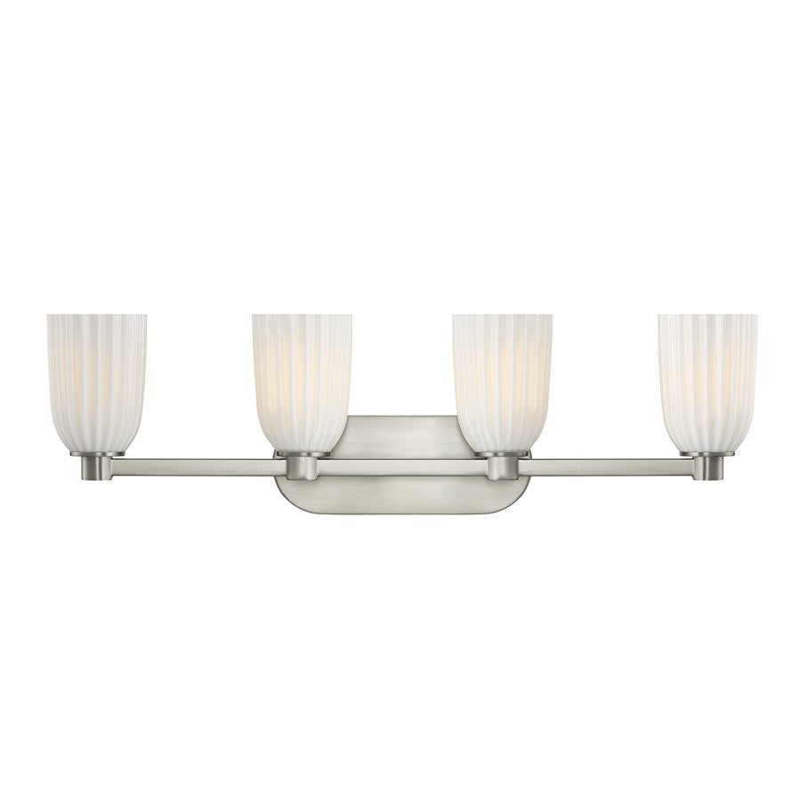 Savoy House Essentials Baldwin 4 Lt Bath Sconce, Satin Nickel - 8-1245-4-SN