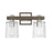 Savoy House Halifax 2Lt Bathroom Vanity Light, Nickel/Gray Wood