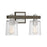 Savoy House Halifax 2Lt Bathroom Vanity Light, Nickel/Gray Wood