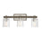 Savoy House Halifax 3Lt Bathroom Vanity Light, Nickel/Gray Wood