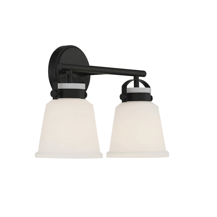 Savoy House Kaden 2-Light Bathroom Vanity Light, Matte Black