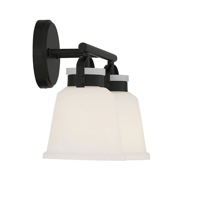 Savoy House Kaden 2-Light Bathroom Vanity Light, Matte Black
