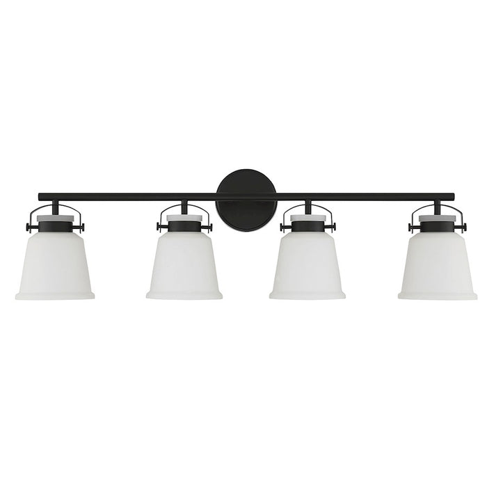 Savoy House Kaden 4-Light Bathroom Vanity Light, Matte Black