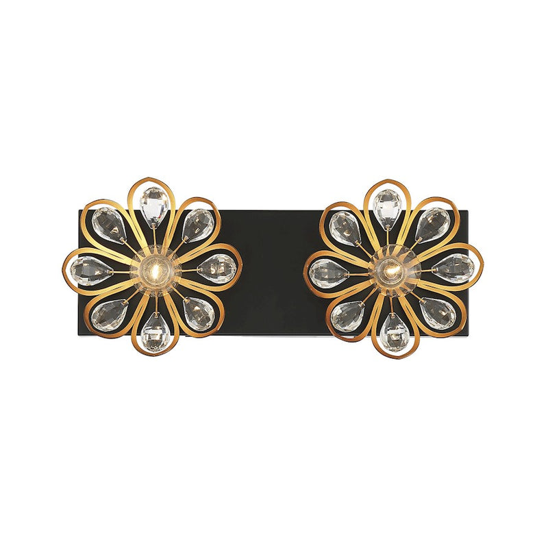 Savoy House Poppy 2 Light Vanity Light, Black