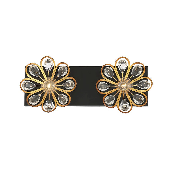 Savoy House Poppy 2 Light Vanity Light, Black