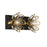 Savoy House Poppy 2Lt Bathroom Vanity Light, Black/Brass