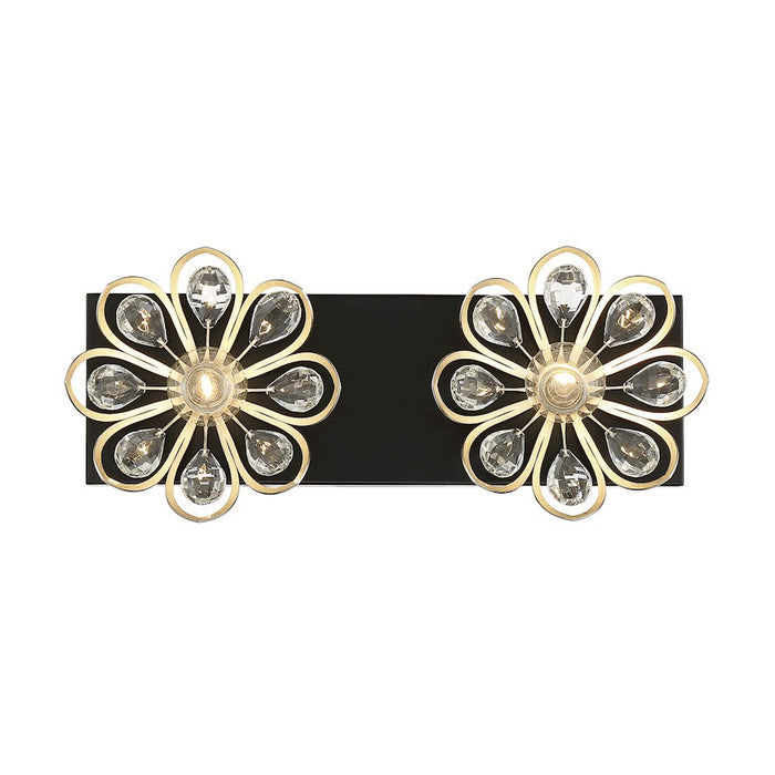 Savoy House Poppy 2 Light Vanity Light, Black