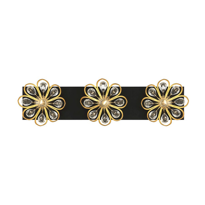 Savoy House Poppy 3 Light Vanity Light, Black