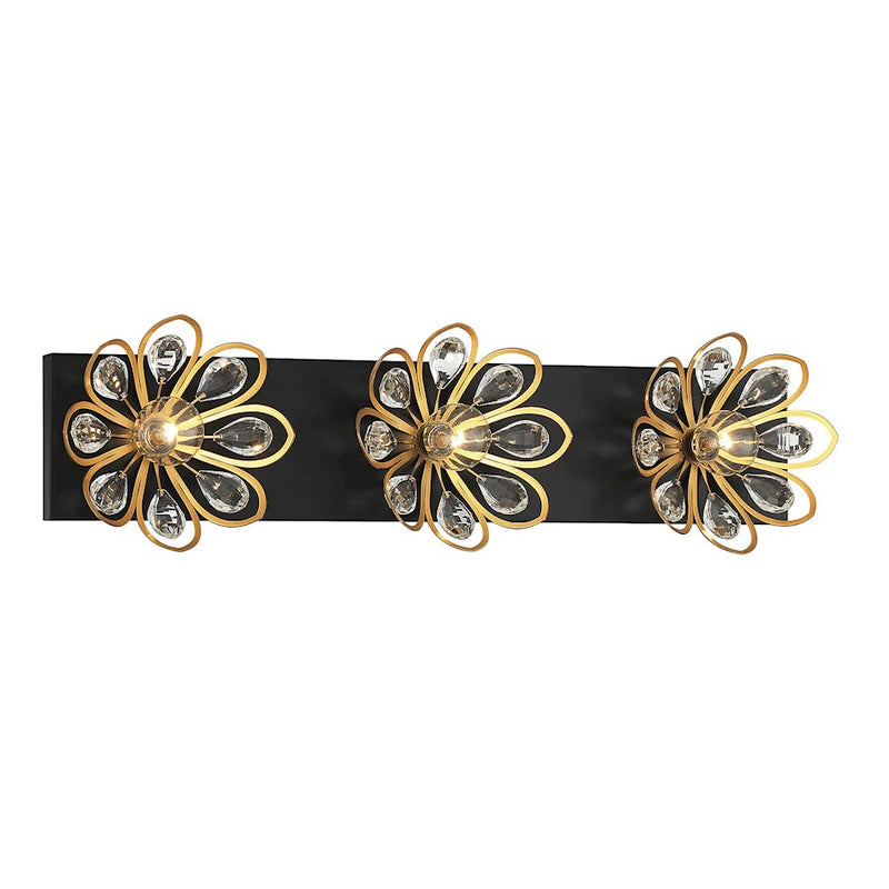 Savoy House Poppy 3 Light Vanity Light, Black