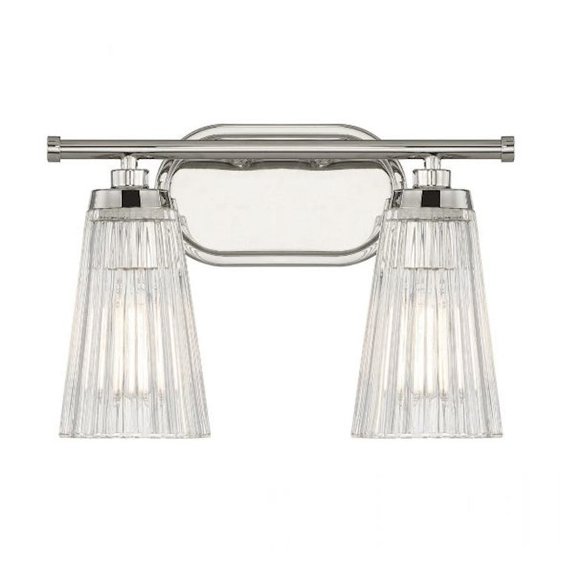 Savoy House Chantilly 2Lt Bathroom Vanity Light, Nickel