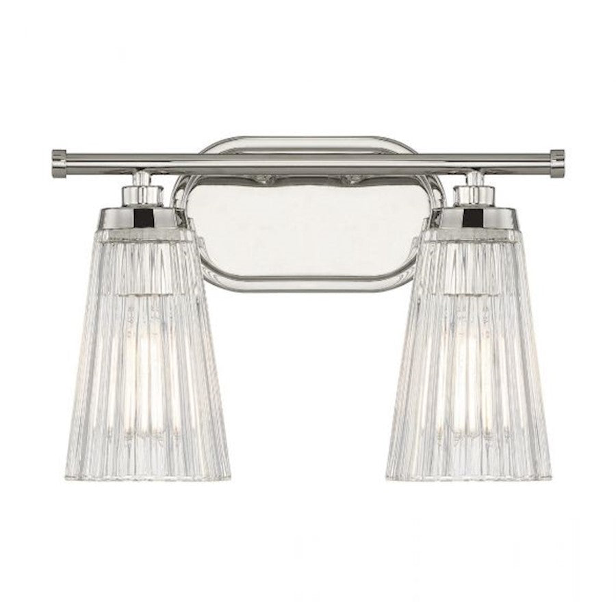 Savoy House Chantilly 2Lt Bathroom Vanity Light, Nickel - 8-1745-2-109