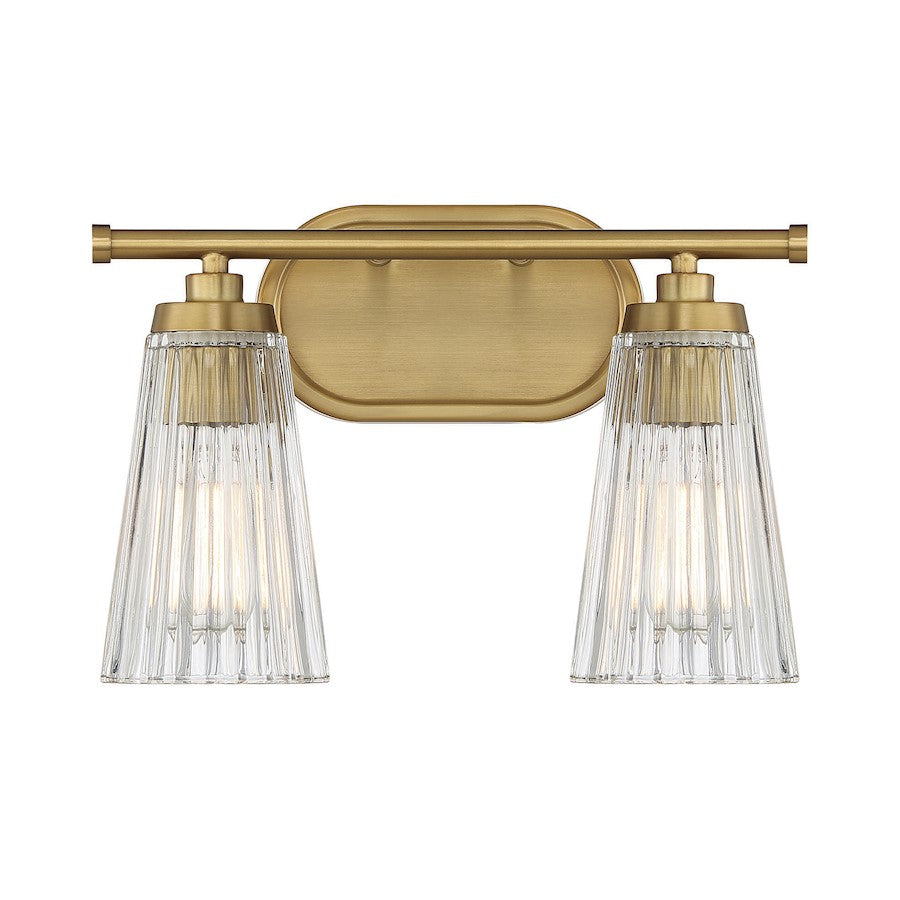 Savoy House Chantilly 2-Light Bathroom Vanity Light, Warm Brass - 8-1745-2-322