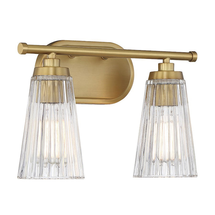 Savoy House Chantilly 2-Light Bathroom Vanity Light, Warm Brass