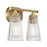 Savoy House Chantilly 2-Light Bathroom Vanity Light, Warm Brass