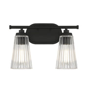 Savoy House Chantilly 2-Light Bathroom Vanity Light, Matte Black - 8-1745-2-BK