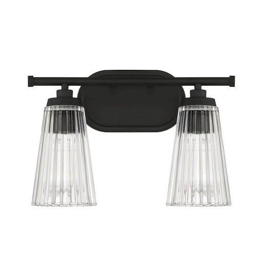 Savoy House Chantilly 2-Light Bathroom Vanity Light, Matte Black