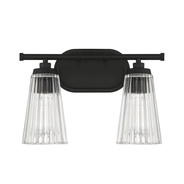 Savoy House Chantilly 2-Light Bathroom Vanity Light, Matte Black