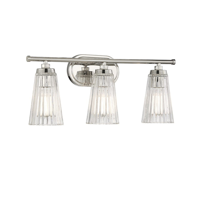 Savoy House Chantilly 3Lt Bathroom Vanity Light, Nickel