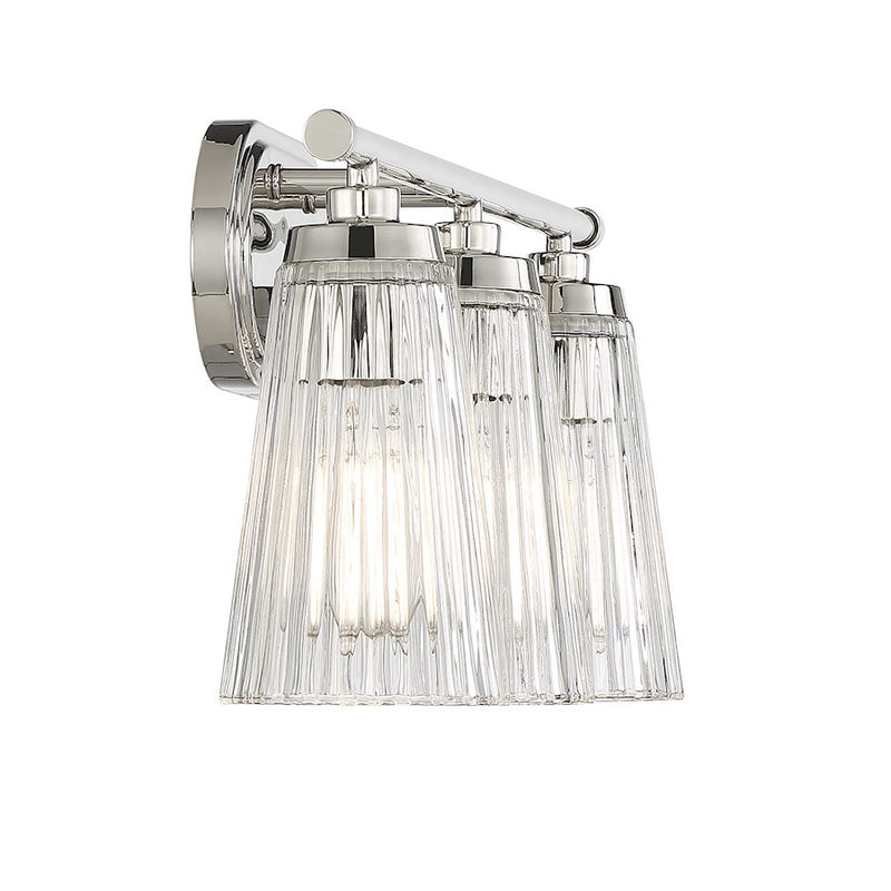 Savoy House Chantilly 3Lt Bathroom Vanity Light, Nickel