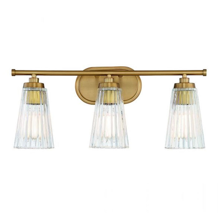 Savoy House Chantilly 3-Light Bathroom Vanity Light, Warm Brass - 8-1745-3-322