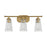 Savoy House Chantilly 3-Light Bathroom Vanity Light, Warm Brass